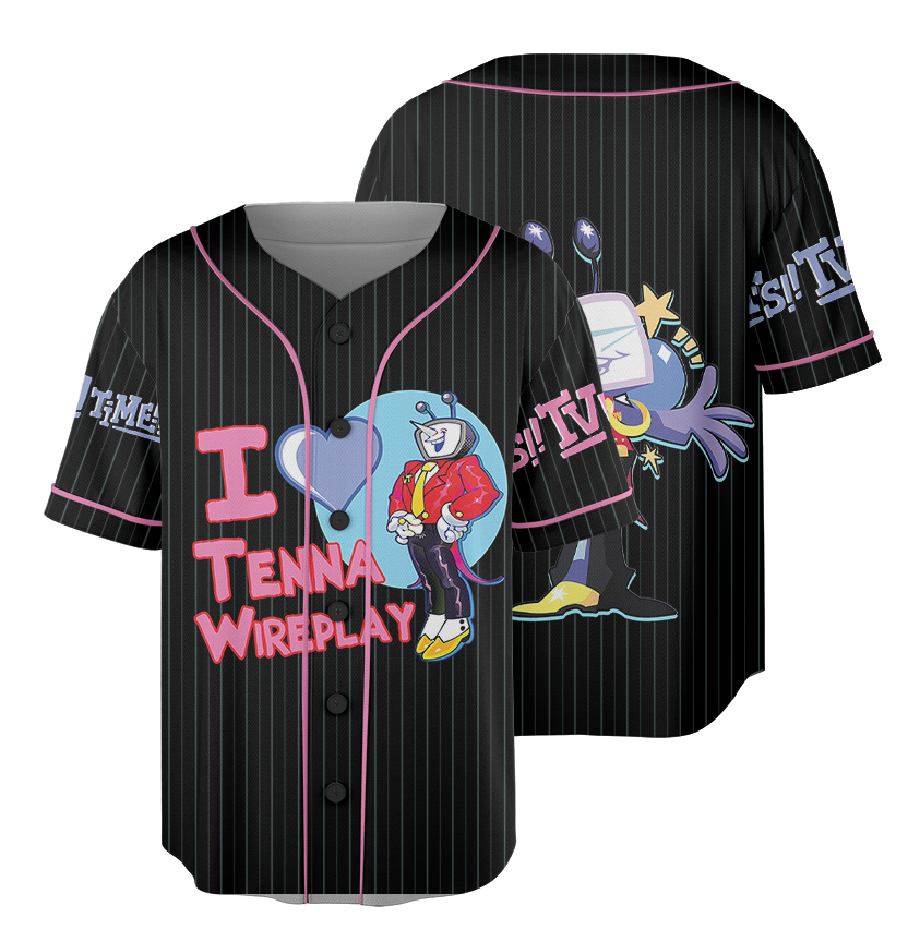 Tenna Deltarune Game Bootleg Baseball Jersey, It’s TV Time Meme Jersey, Funny Tenna Fan Tee, DTG Video Game Shirt, Unisex Gamer Gift Shirt
