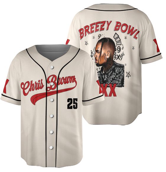 Breezy Bowl XX Tour 2025 Concert Jersey, Chris Brown Jersey - Image 3