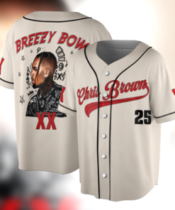Breezy Bowl XX Tour 2025 Concert Jersey, Chris Brown Jersey