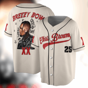 Breezy Bowl XX Tour 2025 Concert Jersey, Chris Brown Jersey