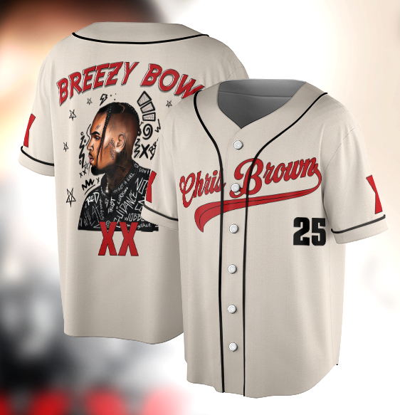 Breezy Bowl XX Tour 2025 Concert Jersey, Chris Brown Jersey