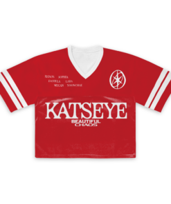 Alternative view of Retro Katseye Beautiful Chaos Tracklist Football Jersey Croptop, Katseye Gnarly Shirt, Gabriela Shirt, Katseye Soft is Strong Shirt