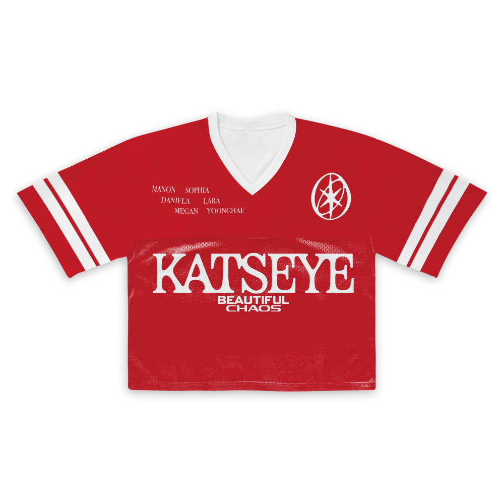 Retro Katseye Beautiful Chaos Tracklist Football Jersey Croptop, Katseye Gnarly Shirt, Gabriela Shirt, Katseye Soft is Strong Shirt - Image 2
