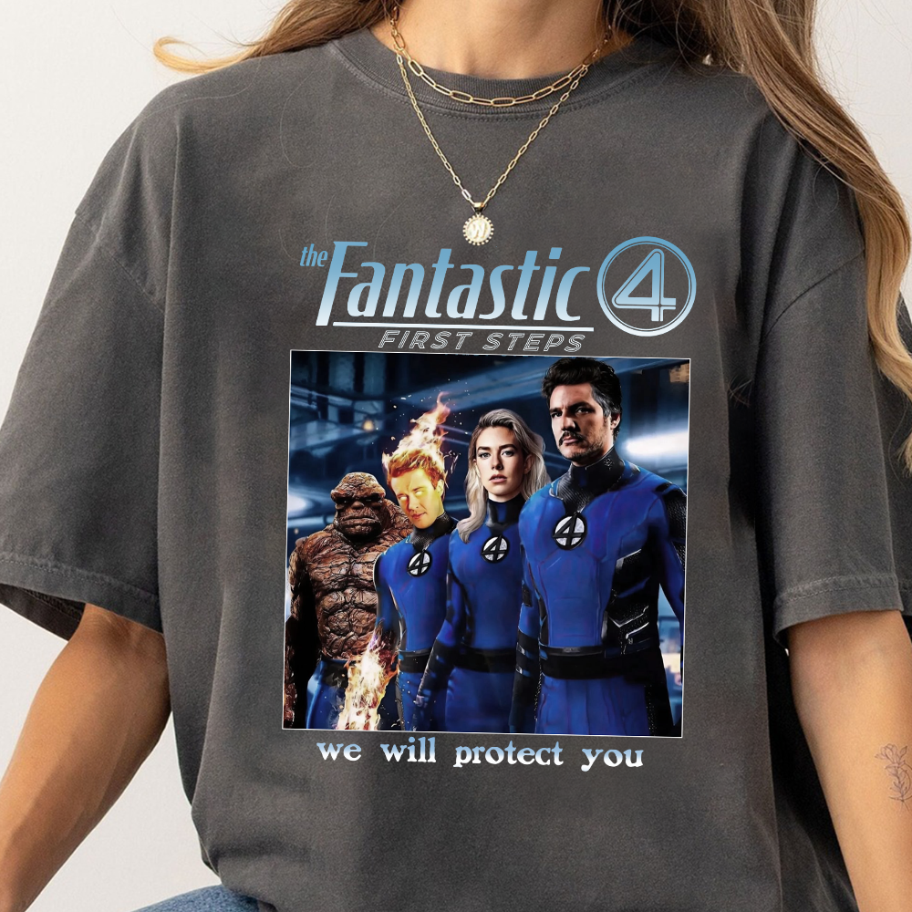 The Fantastic Four First Steps Shirt, Disneyland Fantastic Four Sweatshirt, MCU Superhero T-shirt