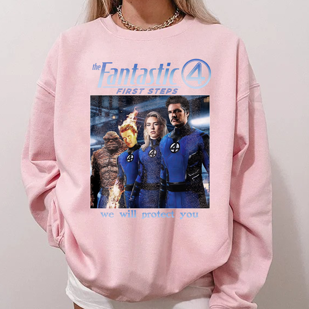 The Fantastic Four First Steps Shirt, Disneyland Fantastic Four Sweatshirt, MCU Superhero T-shirt - Image 4