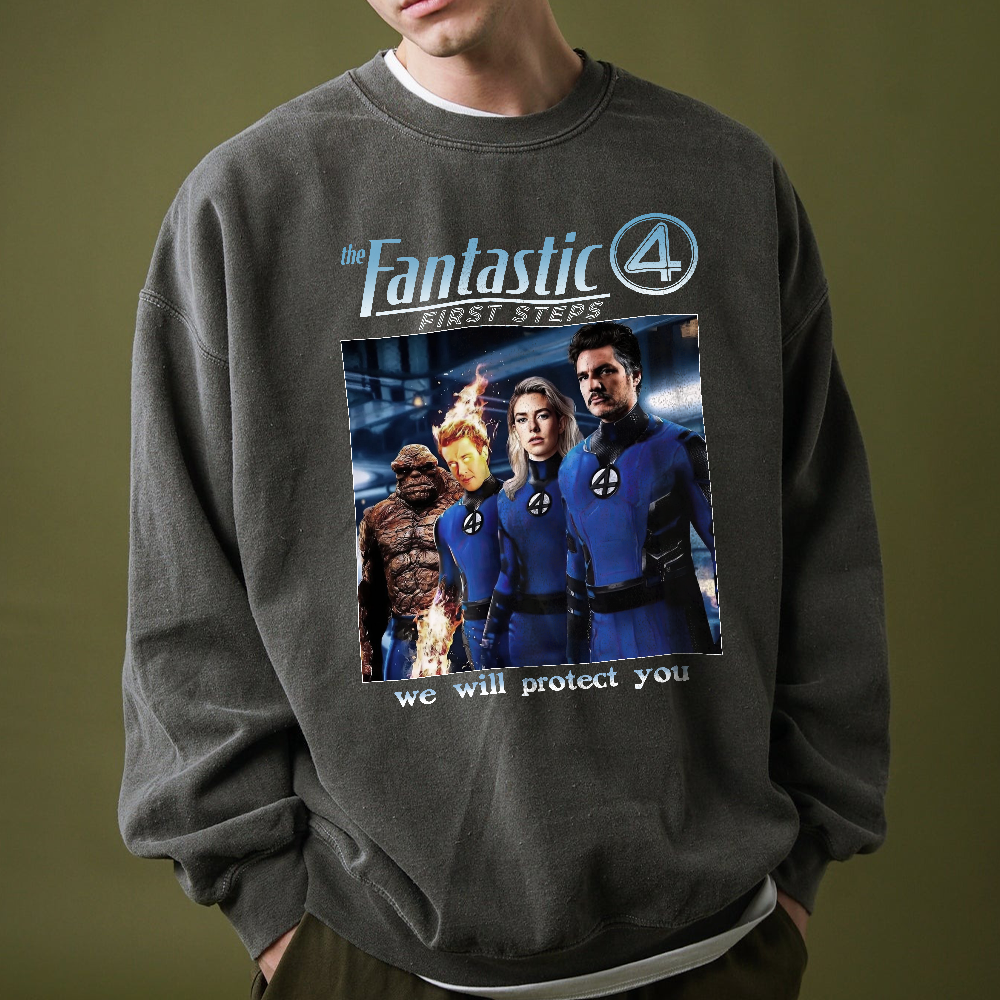 The Fantastic Four First Steps Shirt, Disneyland Fantastic Four Sweatshirt, MCU Superhero T-shirt - Image 5