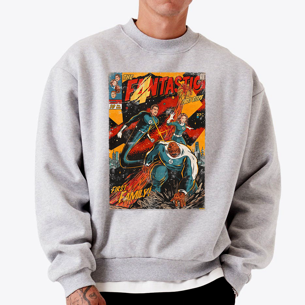 Vintage The Fantastic Four First Steps Superhero Movie Streetwear Classic Graphic Unisex Short Sleeve T-Shirt - Image 5