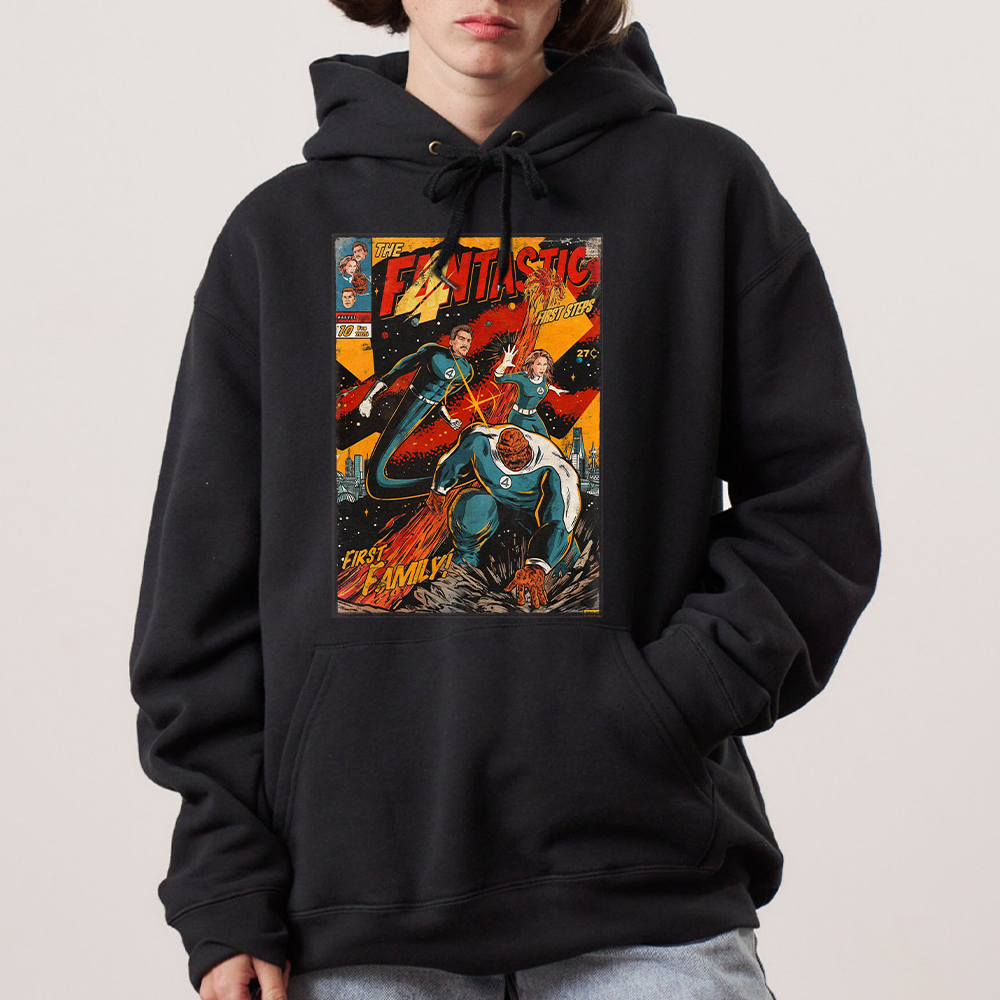 Vintage The Fantastic Four First Steps Superhero Movie Streetwear Classic Graphic Unisex Short Sleeve T-Shirt - Image 4