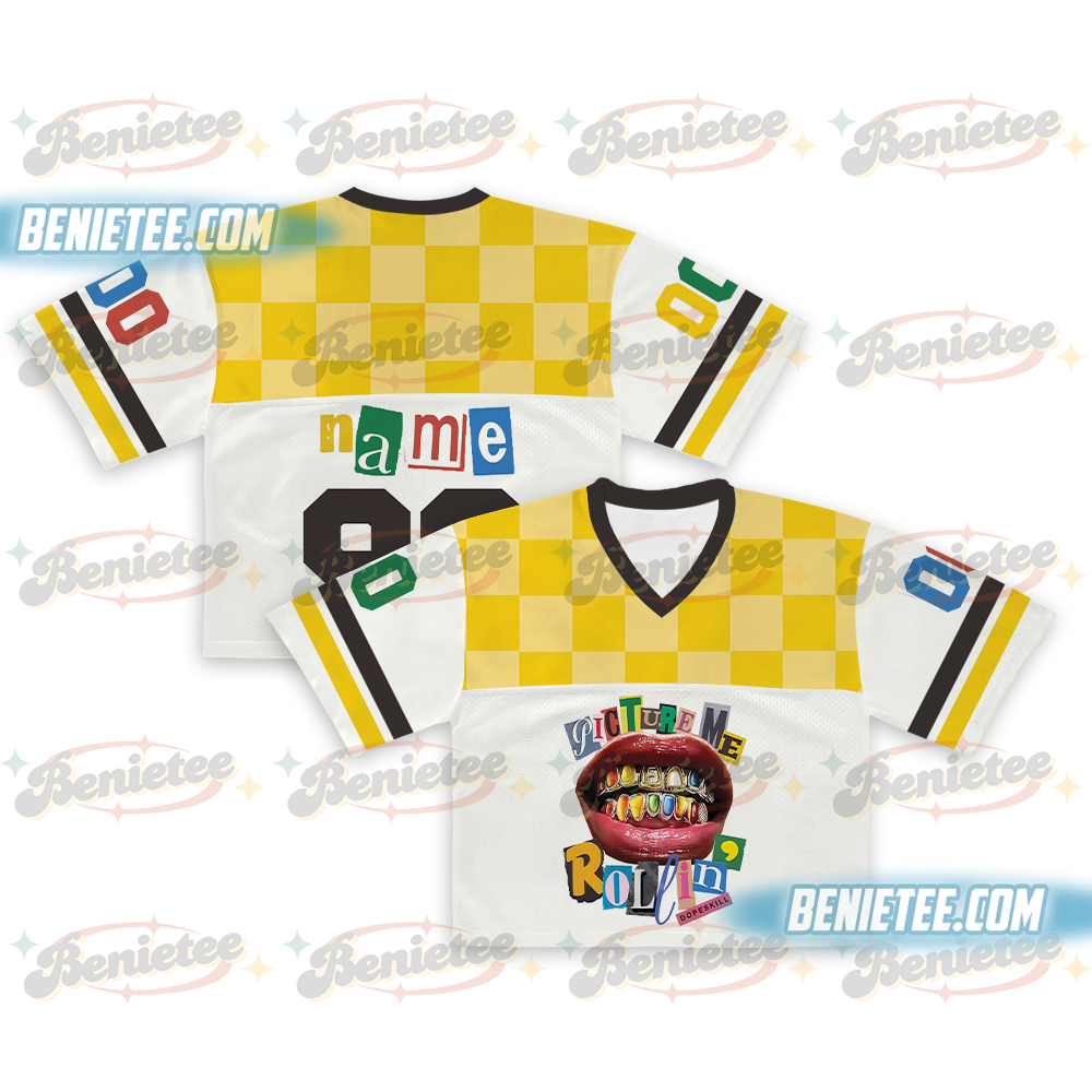 Streetwear Football Jersey Crop top, Premium Graphic Tshirt, DopeSkill Shirt To Match Jersey, Hip Hop Shirt