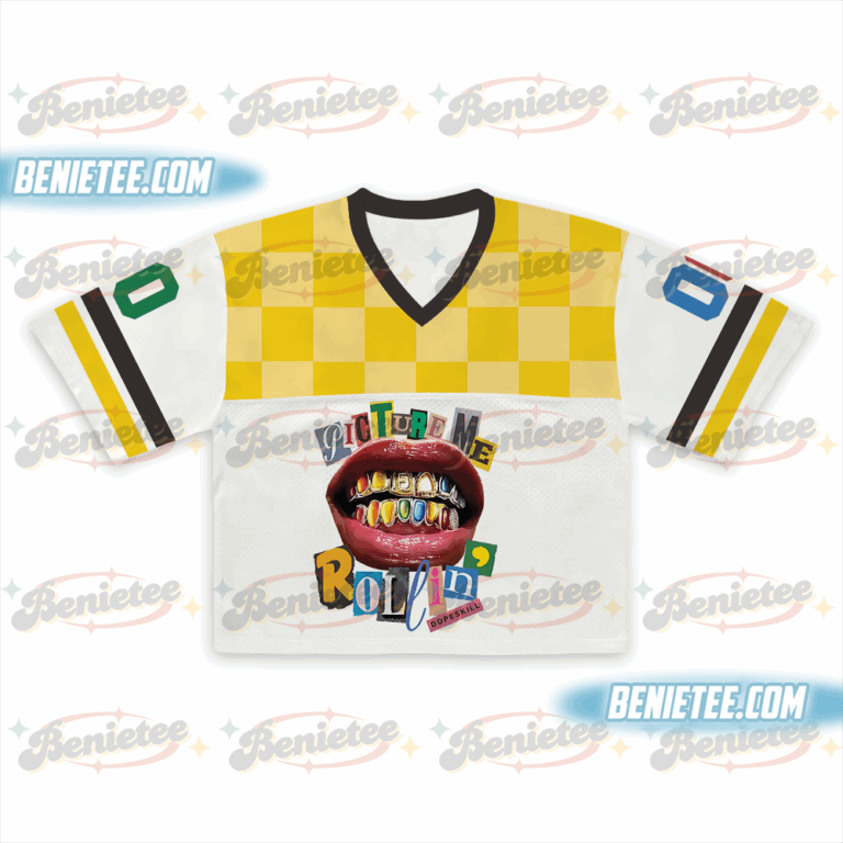 Alternative view of Streetwear Football Jersey Crop top, Premium Graphic Tshirt, DopeSkill Shirt To Match Jersey, Hip Hop Shirt