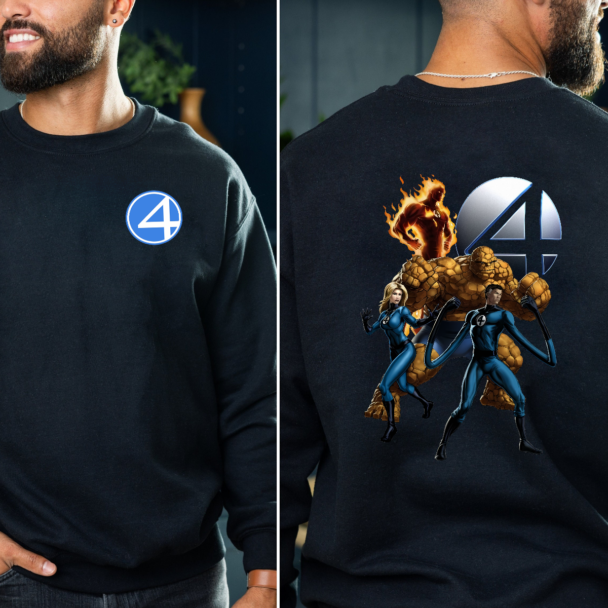 Fantastic Four Shirt, Superhero T-Shirt, Fantastic 4 Tee, Marvel Studio Superhero Tee - Image 2