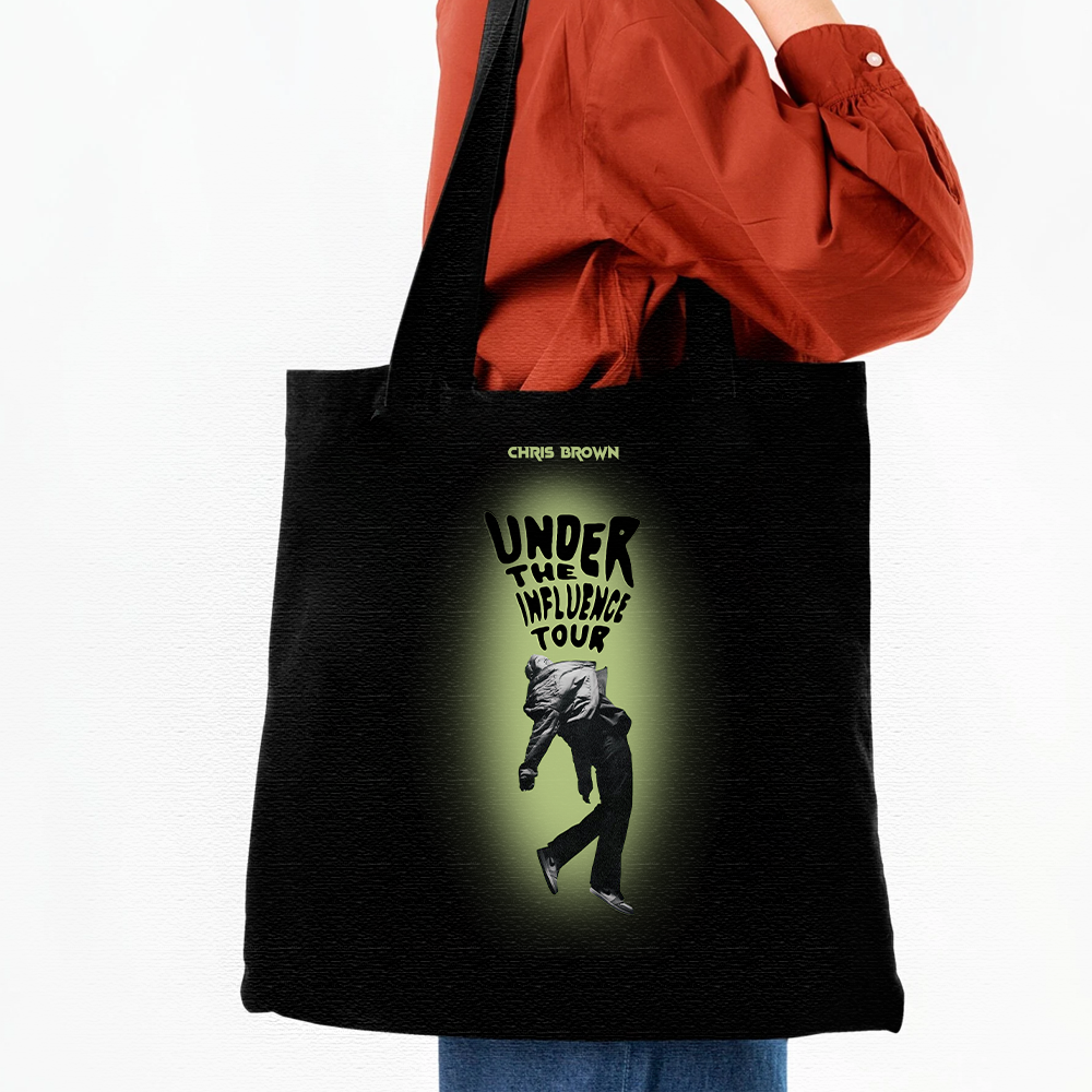 Chris Brown Tour Tote Bag, Music Artist Merchandise, Shoulder Bag
