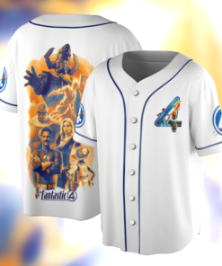 The Fantastic Four First Steps Baseball Jersey, The Thing Human Torch Mister Fantastic Invisible Women, Superhero Movie Shirt, F4 Tee