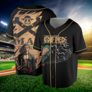 One Piece Zoro Jersey, One Piece Anime Jersey Shirt, Zoro Anime Manga Jersey