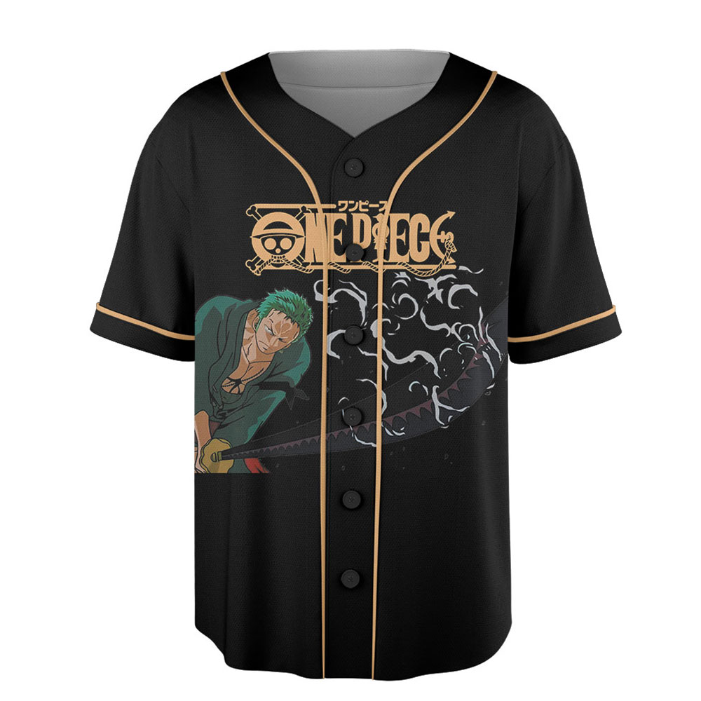 One Piece Zoro Jersey, One Piece Anime Jersey Shirt, Zoro Anime Manga Jersey - Image 3