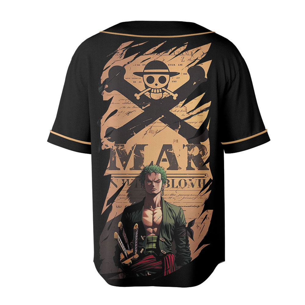 One Piece Zoro Jersey, One Piece Anime Jersey Shirt, Zoro Anime Manga Jersey - Image 5
