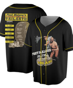 Alternative view of Post Malone Jelly Roll Concert Tour Jersey, Posty Beautifully Broken Rapper Jersey, Men Women Posty Tour Jersey, Concert Tour Jelly Roll