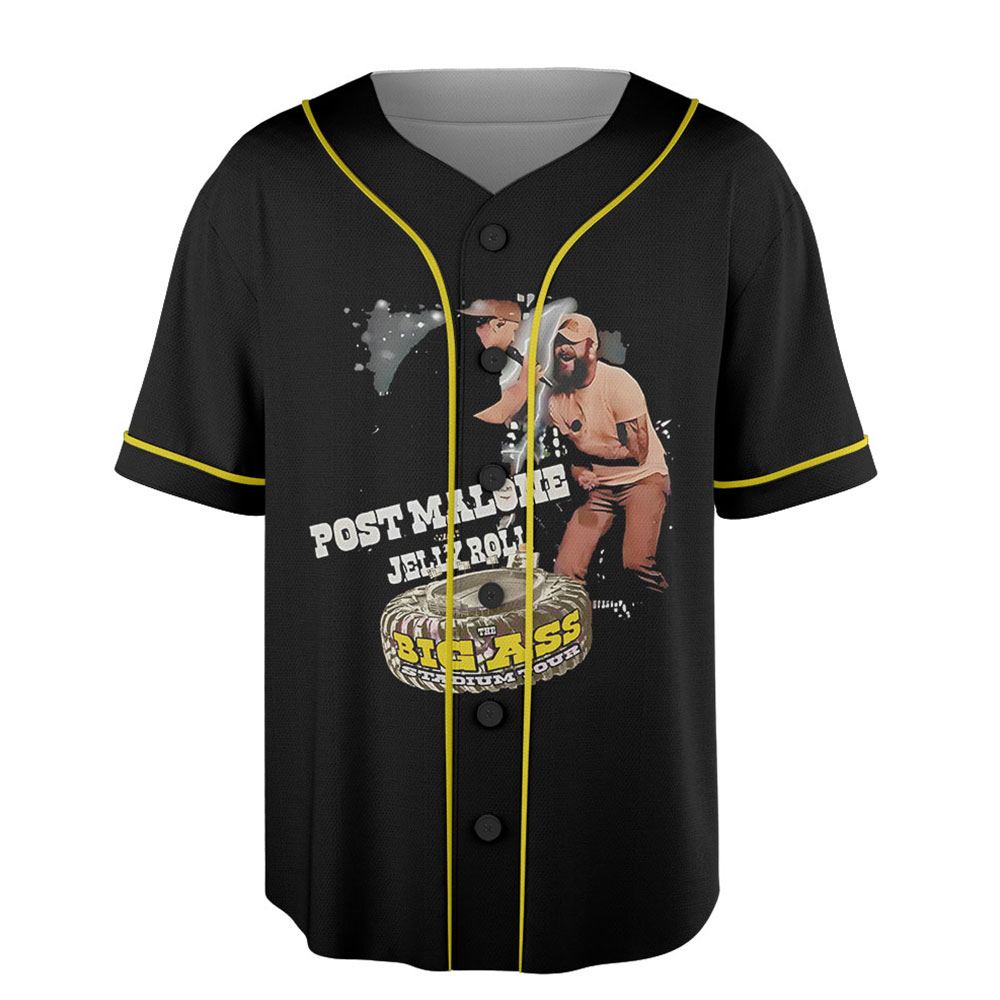 Post Malone Jelly Roll Concert Tour Jersey, Posty Beautifully Broken Rapper Jersey, Men Women Posty Tour Jersey, Concert Tour Jelly Roll - Image 3
