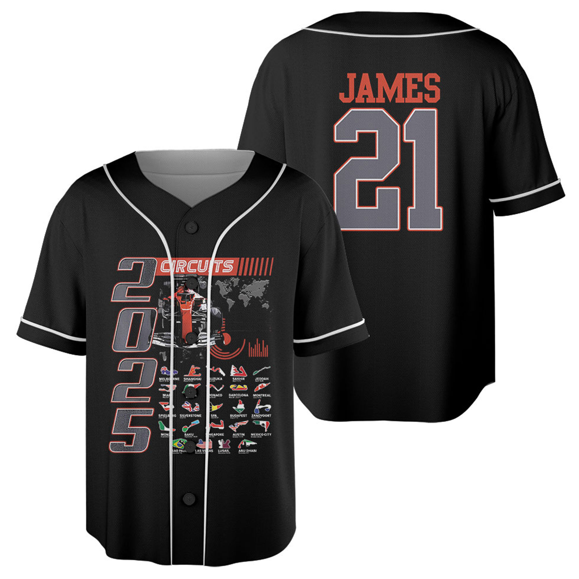 Racing 2025 Season Jersey,Fo 1 2025 Circuits Jersey,Car One 2025 Jersey, Grand Prix Season Jersey - Image 3