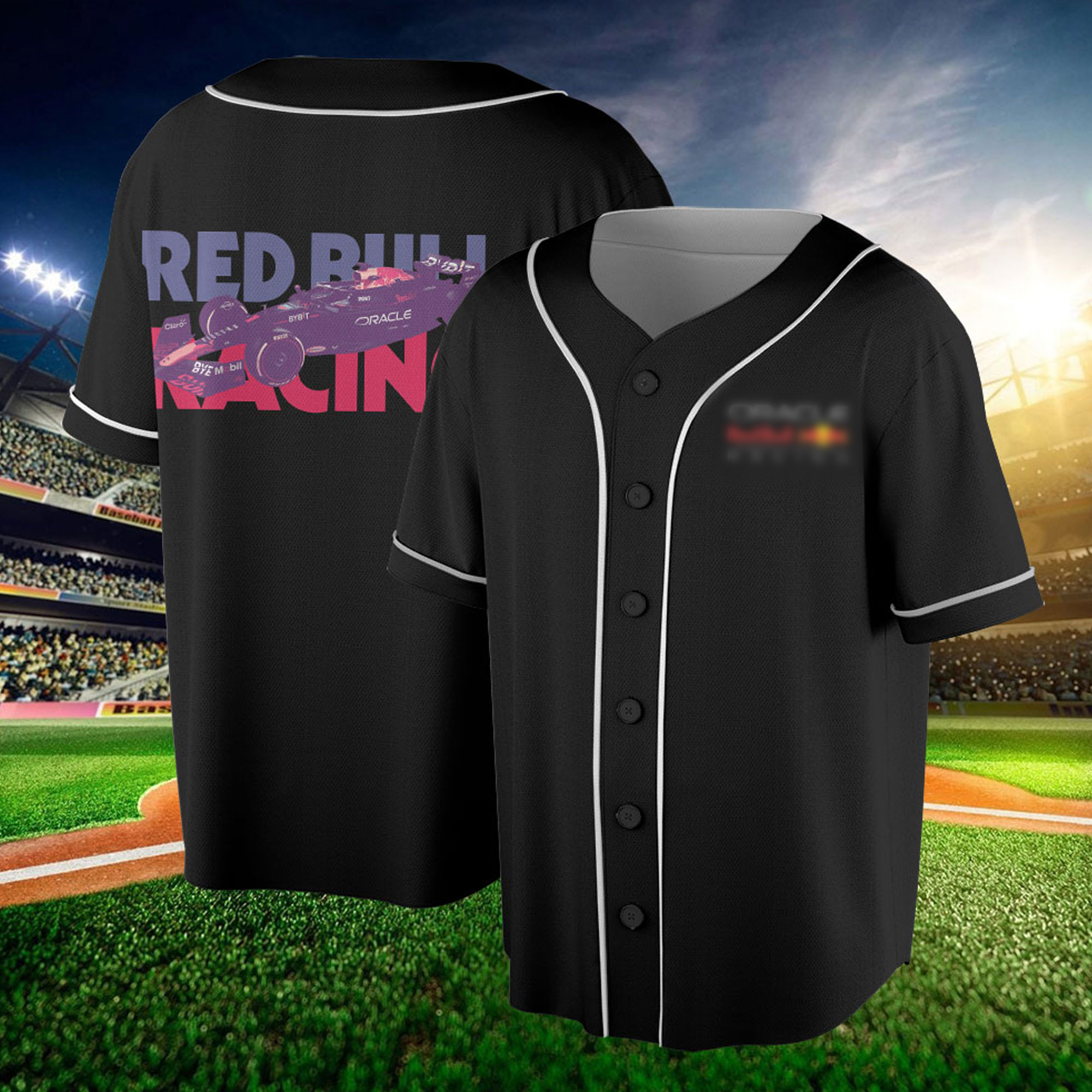 Red Bu-ll Racing F-1 Jersey, Oversized Heavyweight Streetwear Jesey, DTG Printed Back Graphic Jersey, For 1 Motorsport Fan Apparel