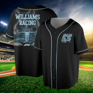 Williams Racing F1 Car Jersey, Formula 1 Fan Jersey, Carlos Sainz Alexander Albon Jersey