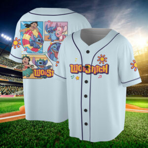 Disney Stitch Jersey, Stitch Baseball Jersey, Lilo and Stitch, Gift for Disney Fan, Stitch Merch, Cute Cartoon Jersey, Disneyland Outfit