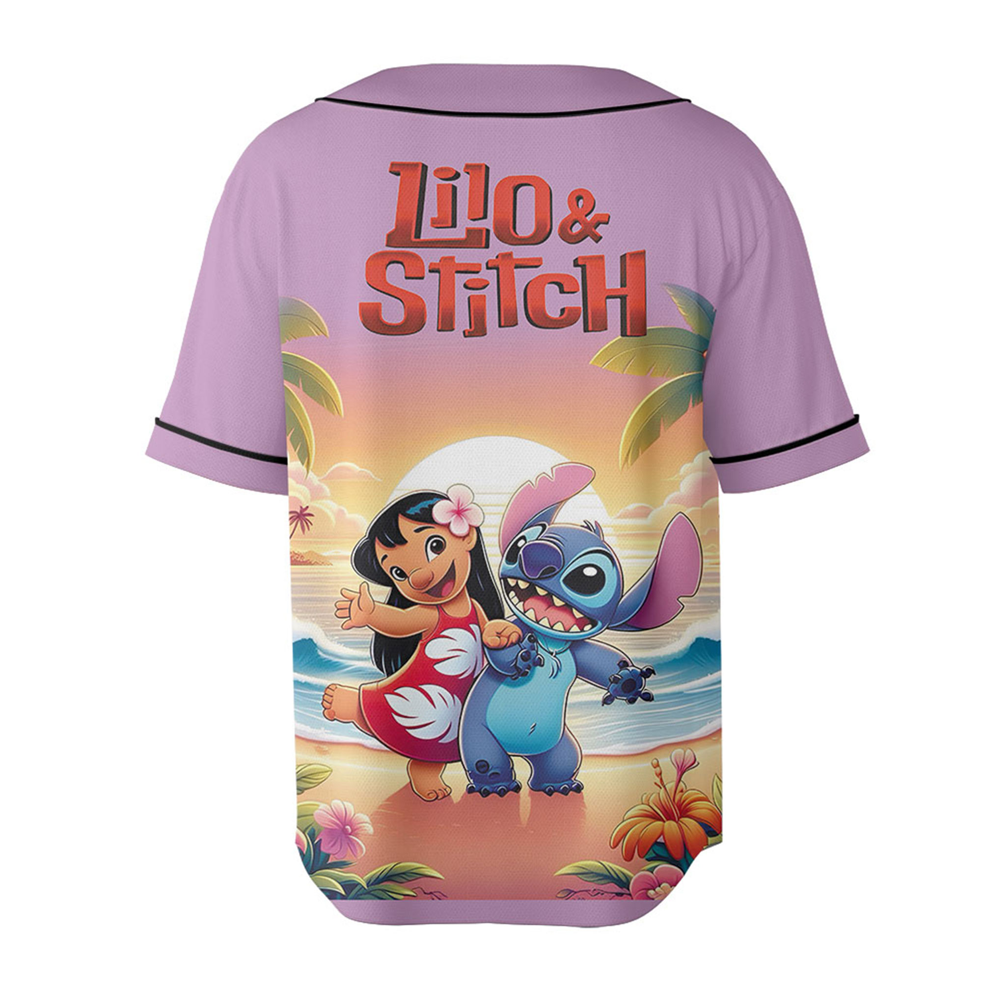 Personalize Disney Stitch Happy Striped Black, Disney Jersey, Disney Baseball Jersey, Stitch Birthday Gift Stitch Fan - Image 3