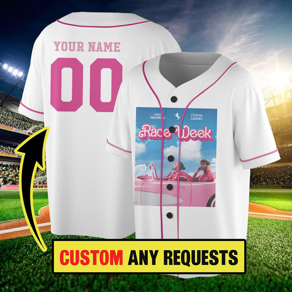 Charles Leclerc and Lewis Hamilton Jersey, Cute Pink Comfortable Race Week Gift for F1 Fans, Aesthetic Racing Clothing, Graphic Tee Merch