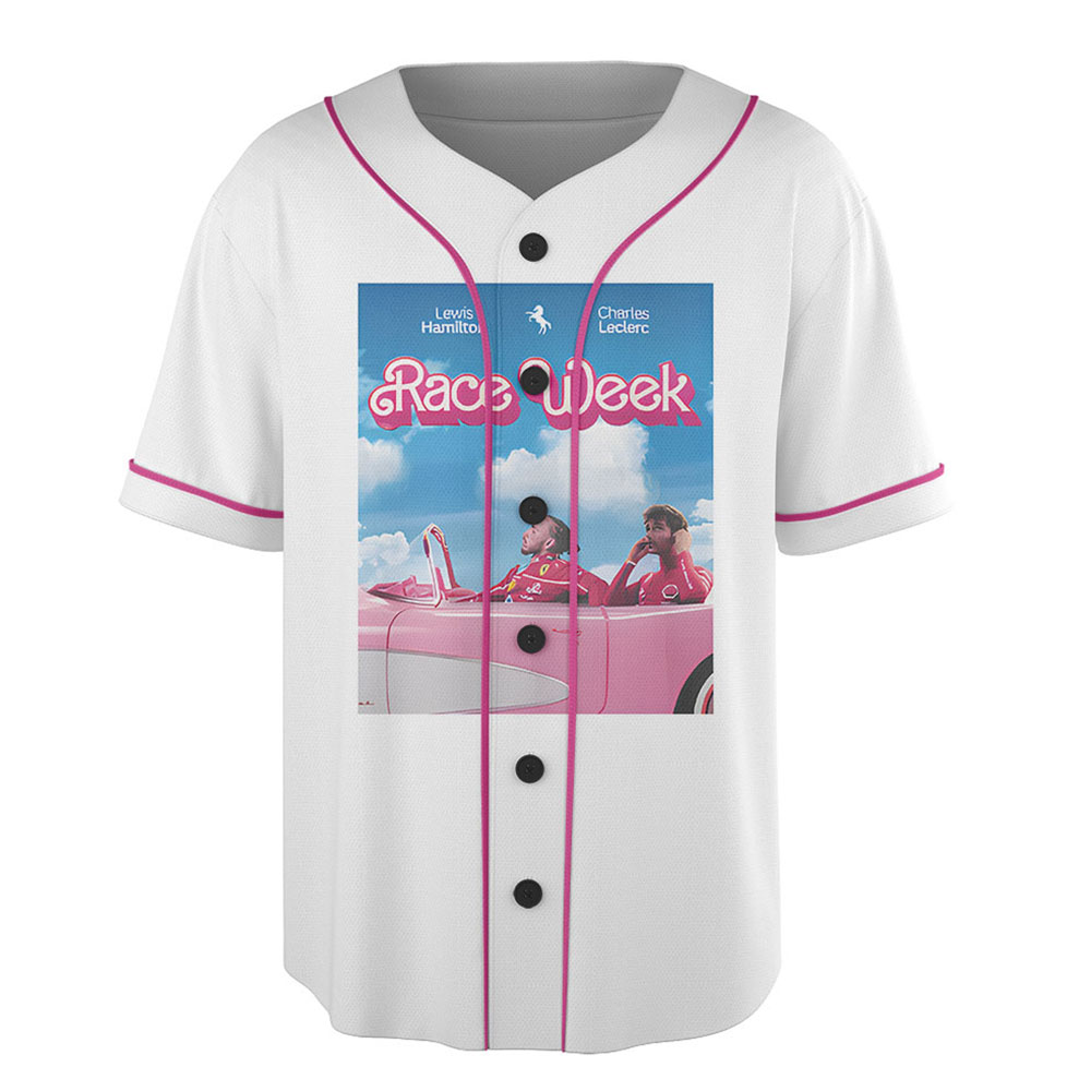 Charles Leclerc and Lewis Hamilton Jersey, Cute Pink Comfortable Race Week Gift for F1 Fans, Aesthetic Racing Clothing, Graphic Tee Merch - Image 5