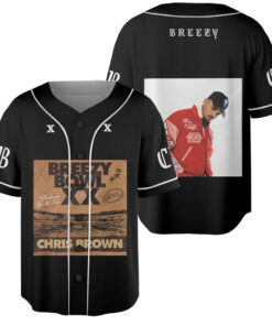 Alternative view of 2025 Chris Brown Breezy Bowl XX Tour Jersey, Chris Brown Album Jersey, Chris Brown Fan Gift, Chris Brown Merch, Chris Brown Graphic Jersey