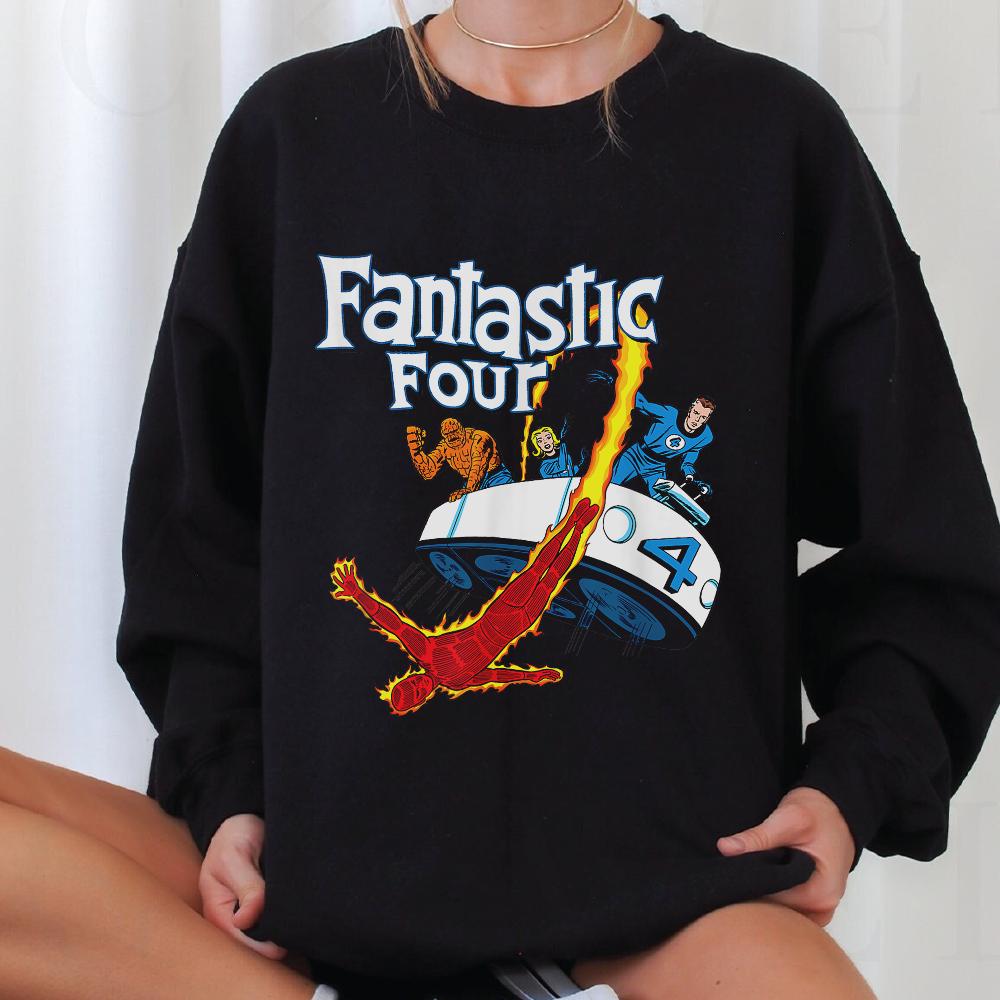 Fantastic Four Fantasticar Retro Shirt, Family Shirts, Fantastic Four Comics Shirt, Trip Outfit - Image 3