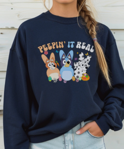 Peepin' It Real Shirt, Dog Easter T-Shirt, Happy Easter Day Sweatshirt, Easter Blue Dog Hoodie, Easter Vibes, Blue Dogs Easter