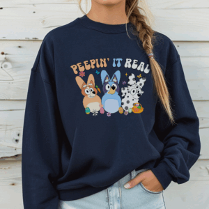 Peepin' It Real Shirt, Dog Easter T-Shirt, Happy Easter Day Sweatshirt, Easter Blue Dog Hoodie, Easter Vibes, Blue Dogs Easter