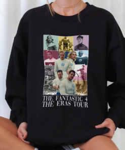Alternative view of The Fantastic Four First Steps Shirt, Fantastic Four The Era Tour T-Shirt, Avengers Super Studio Sweatshirt, Reed Richards Hoodie