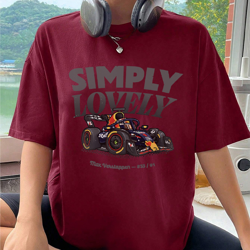 Max Verstappen Simply Lovely Unisex T-Shirt, F1 Driver Verstappen Sweatshirt, Formula One Shirt, F1 Race Week Shirt, Formula 1 Shirt - Image 3