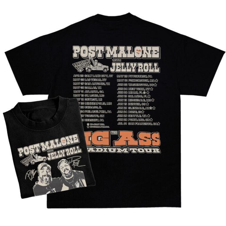Vintage Post Malone Tour T-Shirt, Big Ass Stadium Tour, Posty 2025 Tour, Jelly Roll Sweatshirt, Posty Tour Merch,Country music shirt