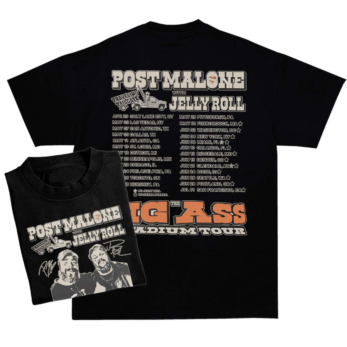 Vintage Post Malone Tour T-Shirt, Big Ass Stadium Tour, Posty 2025 Tour, Jelly Roll Sweatshirt, Posty Tour Merch,Country music shirt