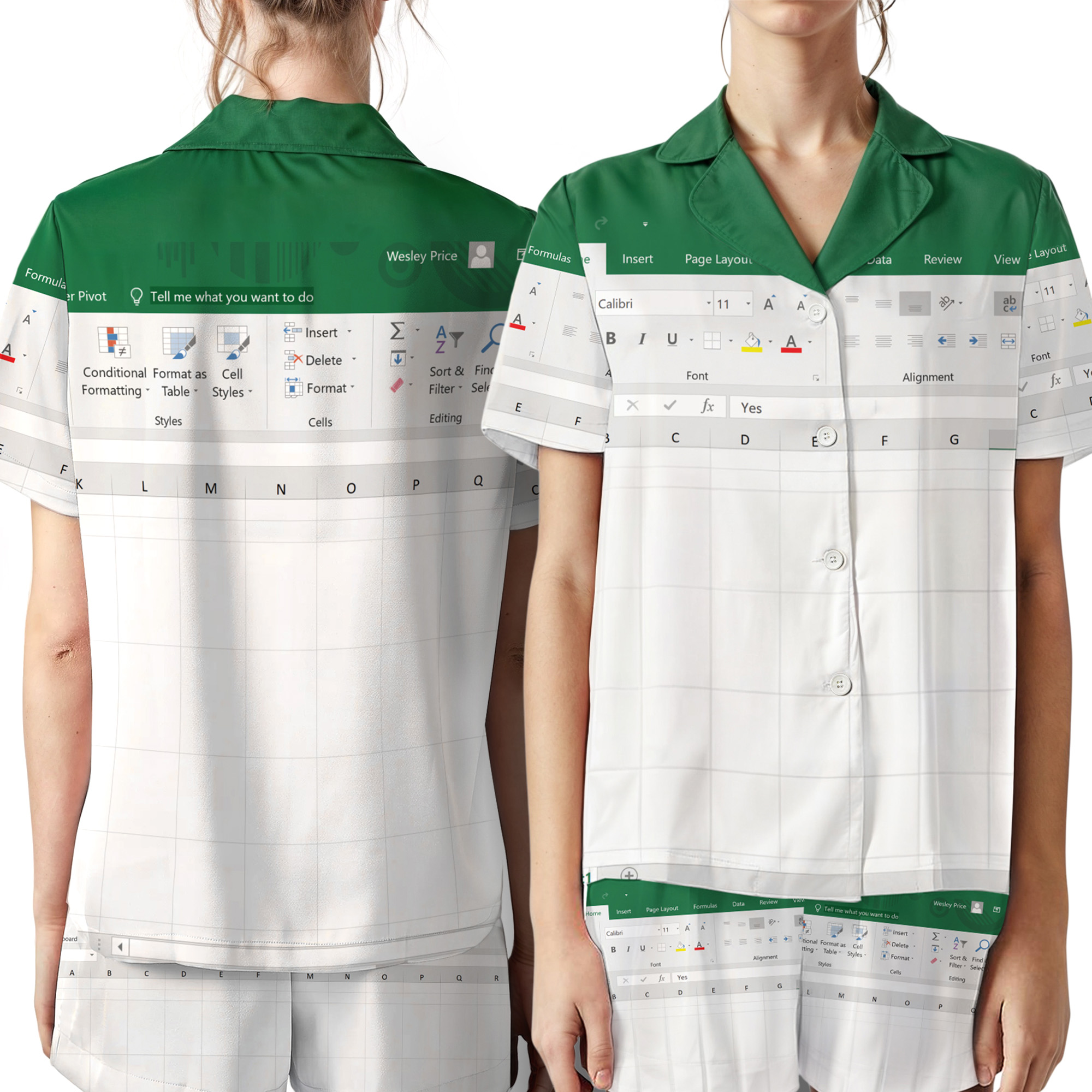 Funny Excel Pajamas Set - Image 2