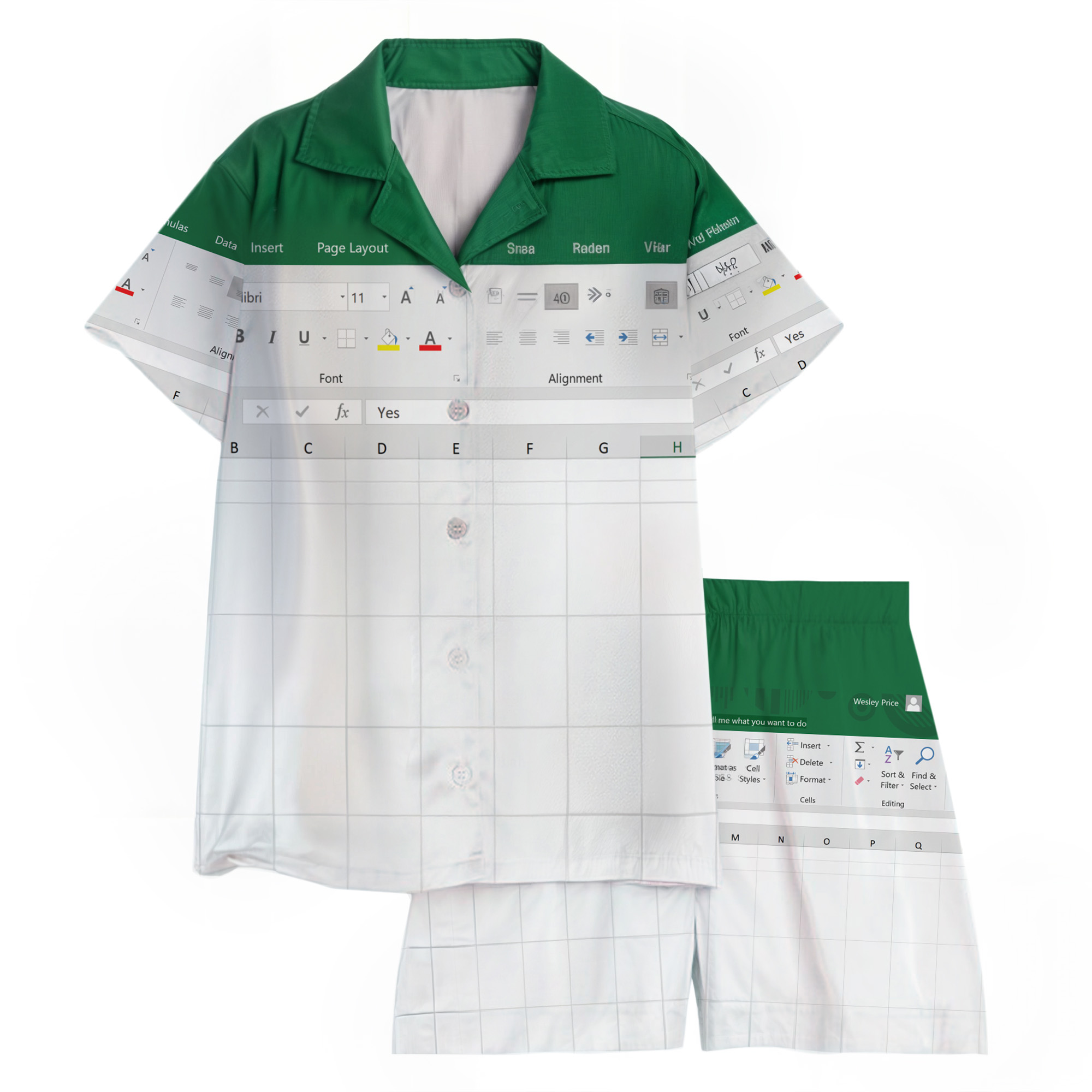 Funny Excel Pajamas Set