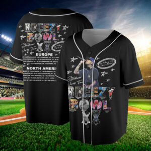 Vintage 2025 Chris Brown Tour Breezy Bowl XX Jersey, Chris Brown Graphic Jersey, Brown 2025 Shirt