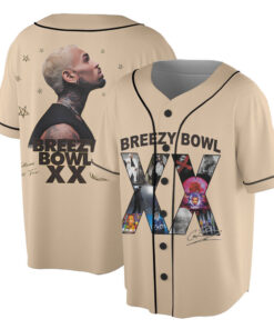 Alternative view of Chris Brown Tour Jersey, 2025 Chris Brown Tour Breezy Bowl XX Jersey, Chris Brown Graphic Jersey, Chris Brown Fan Gift, Chris Brown Merch