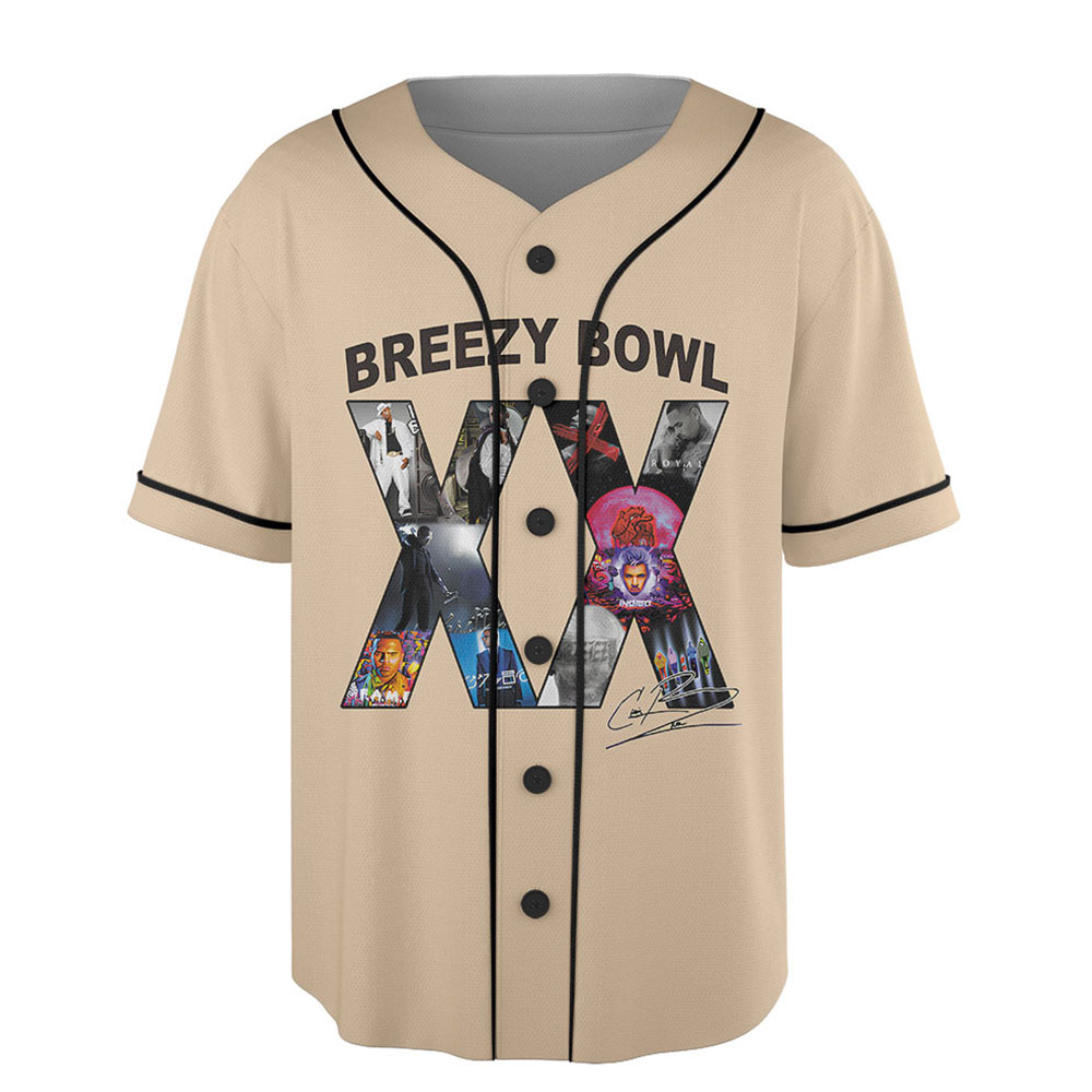 Chris Brown Tour Jersey, 2025 Chris Brown Tour Breezy Bowl XX Jersey, Chris Brown Graphic Jersey, Chris Brown Fan Gift, Chris Brown Merch - Image 3