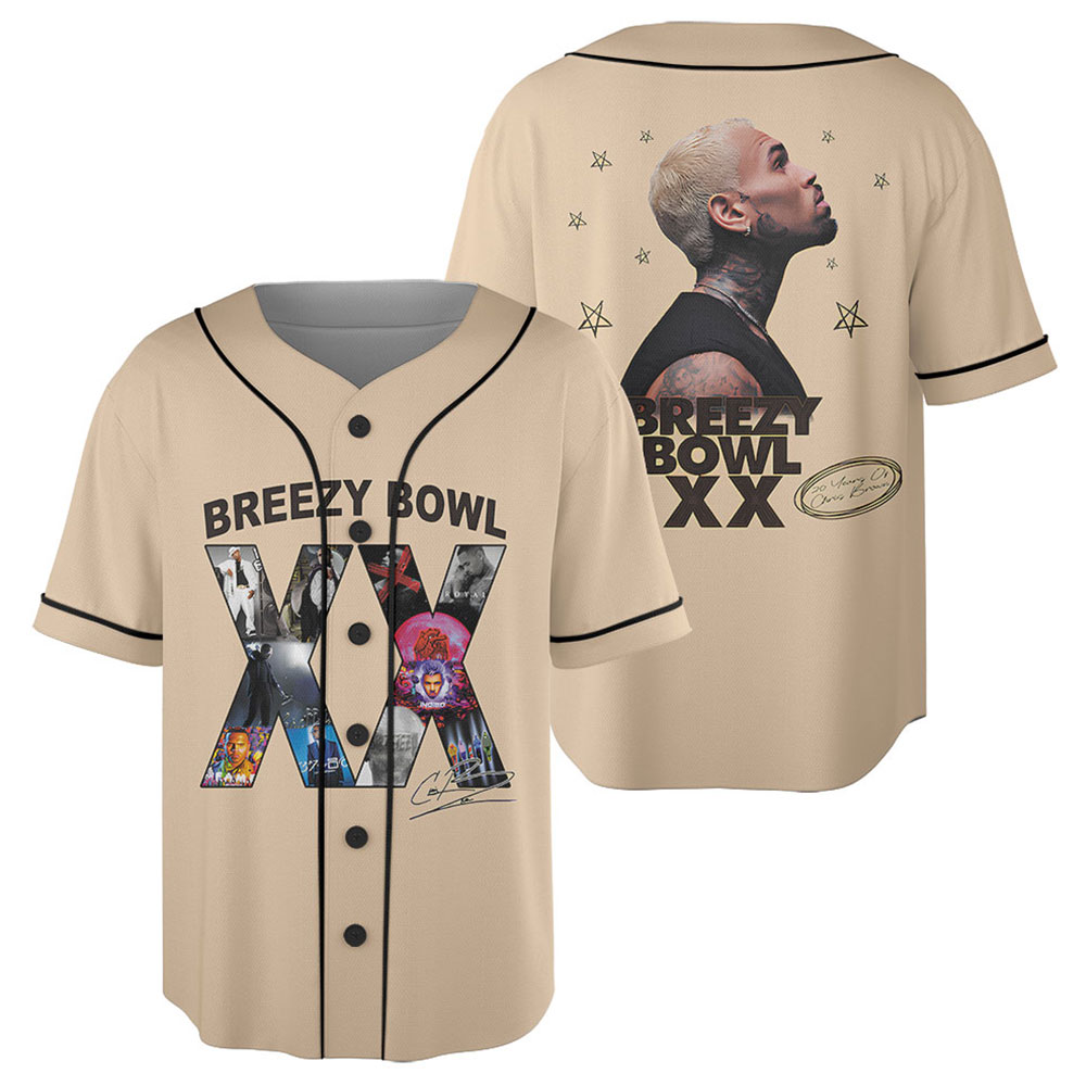 Chris Brown Tour Jersey, 2025 Chris Brown Tour Breezy Bowl XX Jersey, Chris Brown Graphic Jersey, Chris Brown Fan Gift, Chris Brown Merch - Image 4