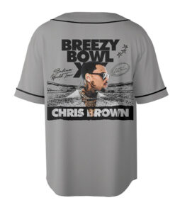 Alternative view of Vintage Chris Brown Tour 2025Baseball Jersey Tee For Fans, 2025 Chris Brown Tour Breezy Bowl XX Jersey, Chris Brown Graphic Jersey