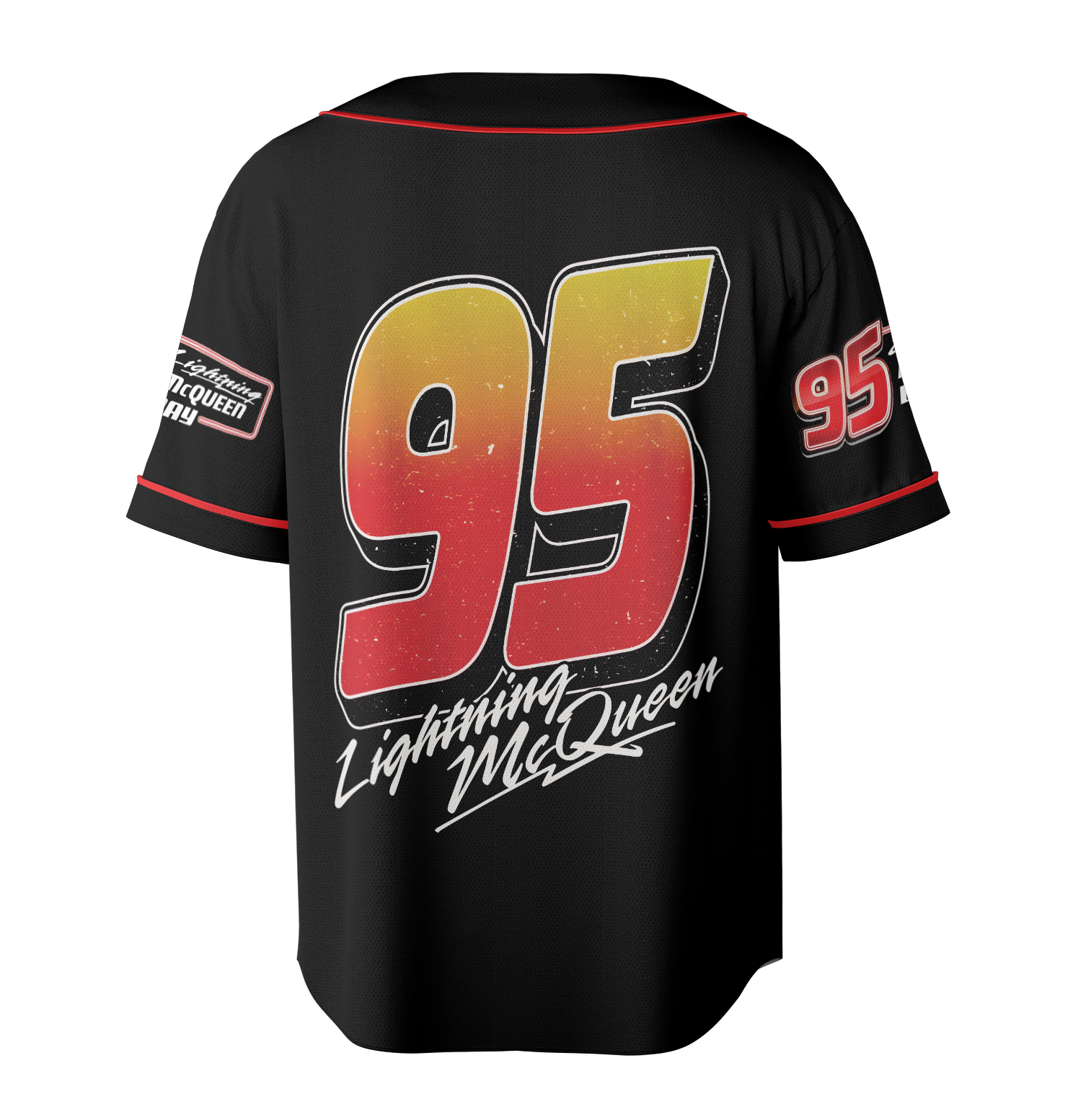 Mcqueen Baseball Jersey, Lightning Mcqueen Shirt, Disney Cars Shirt, Lightning Mcqueen Car Shirt, Cars Birthday Boy Shirt - Image 3