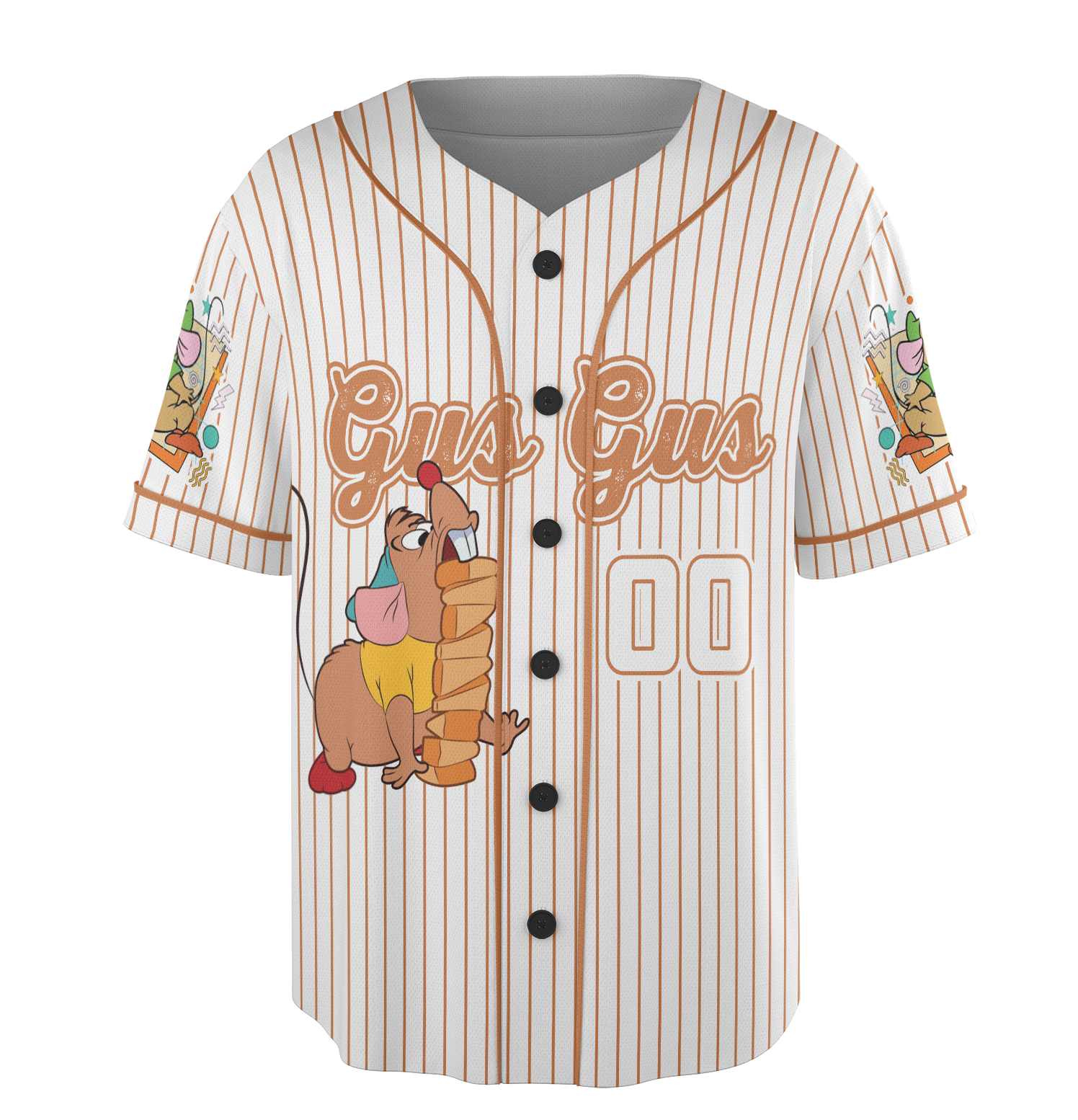 Custom Gus Gus The Snack Baseball Jersey, Gus Gus Shirt, Disney Gus Mouse Baseball Jersey, Gus Gus Mouse Tee - Image 3