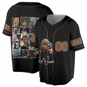 Personalized Wave Baseball Jersey, Rod Baseball Jersey, Baseball Jersey Outfit, Gift For Fan