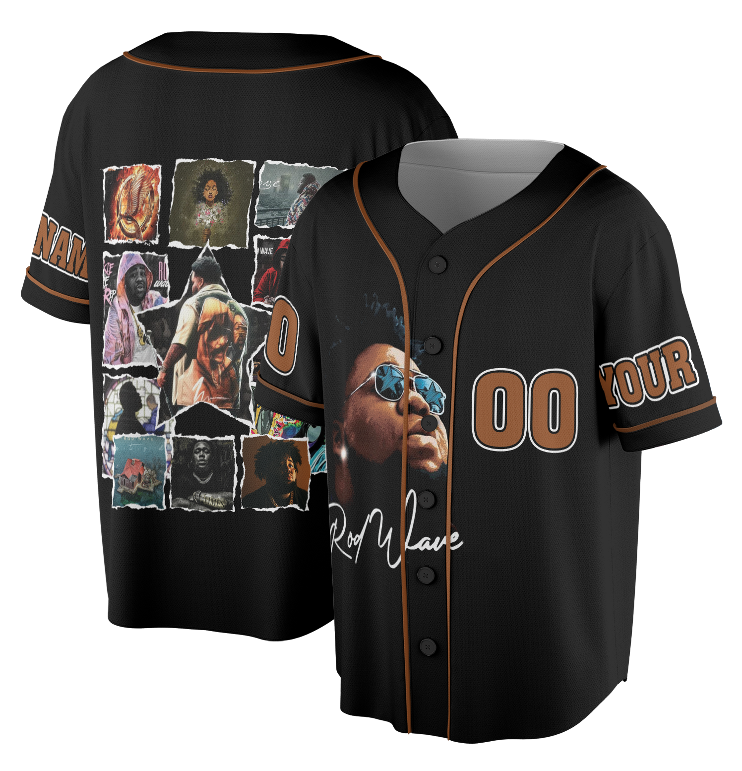 Personalized Wave Baseball Jersey, Rod Baseball Jersey, Baseball Jersey Outfit, Gift For Fan