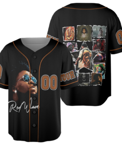 Alternative view of Personalized Wave Baseball Jersey, Rod Baseball Jersey, Baseball Jersey Outfit, Gift For Fan