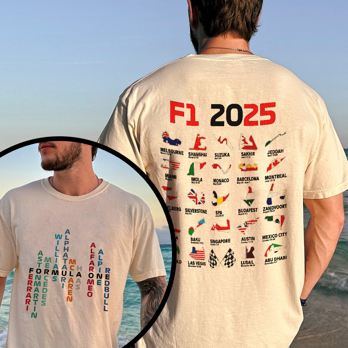 Formula 1 2025 Season Shirts,Formula 1 2025 Circuits Tshirt,Formula One 2025 Shirts,Formula 1 Grand Prix Season Sweatshirt,F1 Lover Tees - Image 4